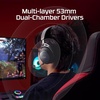 image:imageHyperX Cloud Alpha 2  Wireless Gaming Headset with 53mm DualChamber Drivers and up to 250 Hours Battery Life RGB Base Station Simultaneous 24GHz amp Bluetooth  Black