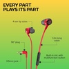 image:imageHyperX Cloud Earbuds II  14mm Drivers Four Eartips HardShell Carrying Case LowProfile 90 Plug 35mm Plug Builtin Microphone MultiFunction Button PC Mobile Nintendo Switch  RedRed