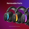 image:imageHyperX Cloud Flight 2  Wireless Gaming Headset Customizable RGB Lighting with Removable Earcup Plates up to 100 Hours of Battery Life 24GHz amp Bluetooth MultiPlatform Compatibility  WhiteBlack