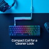 image:imageHyperX Coiled Cable  Durable Coiled Cable Stylish Design 5Pin Aviator Connector USBC to USBA  RedBlackGrey