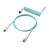 image:imageHyperX Coiled Cable  Durable Coiled Cable Stylish Design 5Pin Aviator Connector USBC to USBA  RedBlackLight GreenWhite