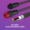 image:imageHyperX Coiled Cable  Durable Coiled Cable Stylish Design 5Pin Aviator Connector USBC to USBA  RedBlackRedBlack
