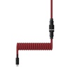 image:imageHyperX Coiled Cable  Durable Coiled Cable Stylish Design 5Pin Aviator Connector USBC to USBA  RedBlackRedBlack