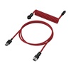 image:imageHyperX Coiled Cable  Durable Coiled Cable Stylish Design 5Pin Aviator Connector USBC to USBA  RedBlackRedBlack