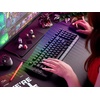 image:imageHyperX Eve 1800  Gaming Keyboard 1800 Form Factor10 Zone Customizable RGB Lighting Builtin Media Buttons Membrane Switches  BlackCompact