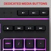 image:imageHyperX Eve 1800  Gaming Keyboard 1800 Form Factor10 Zone Customizable RGB Lighting Builtin Media Buttons Membrane Switches  BlackFull Size