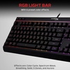 image:imageHyperX Eve 1800  Gaming Keyboard 1800 Form Factor10 Zone Customizable RGB Lighting Builtin Media Buttons Membrane Switches  BlackFull Size