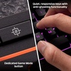 image:imageHyperX Eve 1800  Gaming Keyboard 1800 Form Factor10 Zone Customizable RGB Lighting Builtin Media Buttons Membrane Switches  BlackFull Size