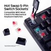 image:imageHyperX Origins 2 1800  Gaming Keyboard PC Swappable Housing Hotswap Switches High Profile 1800 Layout 8k Polling Adjustable Angle Mechanical SwitchesBlack