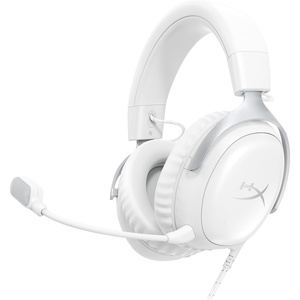 image:imageHyperX Cloud III  Wired Gaming Headset PC PS5 Xbox Series XS Angled 53mm Drivers Memory Foam Durable Frame UltraClear 10mm Mic USBC USBA 35mm  White