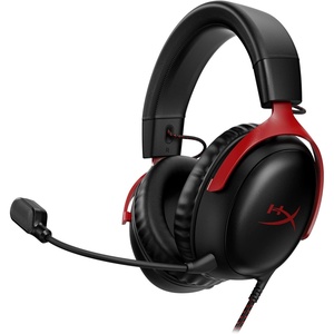 image:imageHyperX Cloud III  Wired Gaming Headset PC PS5 Xbox Series XS Angled 53mm Drivers Spatial Audio Memory Foam Durable Frame UltraClear 10mm Mic USBC USBA 35mm  BlackRedBlackRed