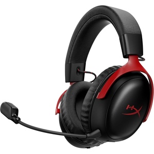 image:imageHyperX Cloud III S  Wireless Gaming Headset for MultiPlatform 24GHz Bluetooth Battery Life up to 120 Hours 24GHz  200 Hours Bluetooth 53mm Angled Drivers Detachable Mic  BlackBlackRed