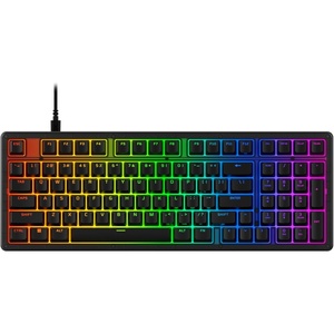 image:imageHyperX Eve 1800  Gaming Keyboard 1800 Form Factor10 Zone Customizable RGB Lighting Builtin Media Buttons Membrane Switches  BlackCompact