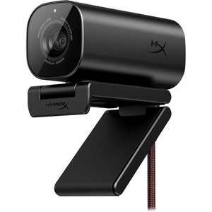 image:imageHyperX Vision S  Webcam 4K Video Recording  30fps 90 FieldofView Responsive Autofocus Hyperflex Cable Aluminum Body Plug and Play Sony Starvis 8MP Sensor 5G2P Lens USBC  Black